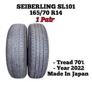 🇯🇵🇯🇵  165/70 R14 Tire / Tayar / Tyre  SEIBERLING SL101 ( Made In Japan ) Tyre / Tayar / Tire 165/70 