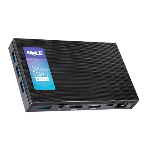 MeLE Quieter3Q Fanless Mini Computer Jaskperlake N5100 8G 128G Intel Mini PC NVMe SSD 4K HDMI HDR 2.