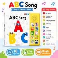 ABC Song Sound Book Kids English Learning Toy Interactive Music Book 10 Nursery Rhymes Built-in Spea