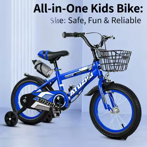 Ocean Blue Children's Kettle Model Bicycle 14 Inch 16 Inch 18 Inch Pedal Bike for Boys And Girls 3-6