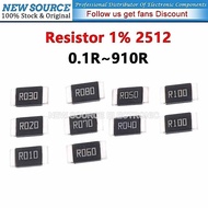 [20pcs] 2512 SMD Resistor 1% 0.1R 910R 0.2R 0.15R 0.25R 0.22R 0.47R 0R 1R 1.5R 5.1R 2.2R 4.7R 10R 22
