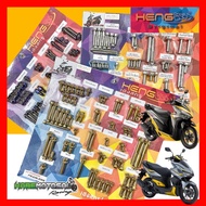 🏁 FULL SET SCREW HONDA VARIO 150 160 🏁 ORIGINAL HENG THAILAND SKRU GOLD TITANIUM COMPLETE FULLSET CL