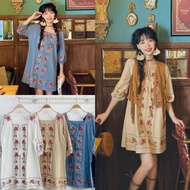 Bohemian Embroidered Mini Dress Bohemian Dress