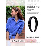 Fever Same Style Black Small Gold Label Headband 2026 New Style High Skull Top Acrylic Headband Temp