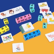 Spelling Word Building Blocks Matching Letter Spelling Word Game For Children