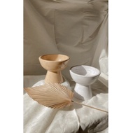 Pedestal Bowl / Pedestal Vase / Aesthetic Vase / Pottery Vase / Contemporary Vase / Nordic Vase / Mo
