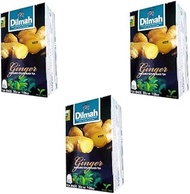 Dilmah Ginger Flavored Black Tea 20 Tea Bags X 3 Packs - Pure Ceylon Black Tea with Flavor of Real Ginger