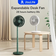 JISULIFE Table Fan Life7 Rechargeable Table Fan 8000mAh Battery Strong Wind