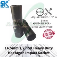 14.5mm 1/2” SK Heavy Duty Heptagon Impact Socket(7 Point)