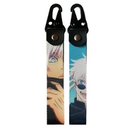 Jujutsu kaisen gojo satoru anime keychain - anime carabiner webbing keychain