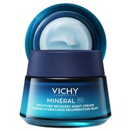 VICHY Minéral 89 Moisture Recovery Night Cream, Face Moisturizer with Hylauronic Acid, Melatonin & M