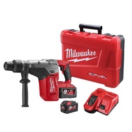 Milwaukee สว่านโรตารี่ไร้สาย 18 โวลต์ 5 กก. SDS Max แบตเตอรี่ 9 แอมป์อาว x 2 ก้อนM18 CHM-902C