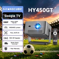 Magcubic HY450GT Smart Projector Google TV OS 1080P Native Support 4K 60Hz HDR10 HLG 1400ANSI Auto F