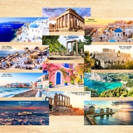 Greece Santorini Athens Souvenir Fridge Magnet Door Food Culture Festivities 10 cm x 5