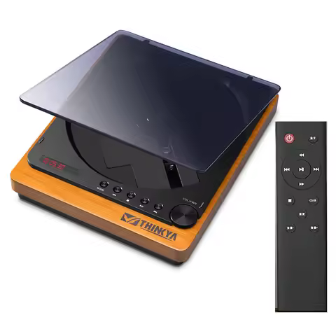 Wooden HIFI CD Player Bluetooth 5.1 Digital Optical Output USB Lossless Playback Wooden CD Music Pla