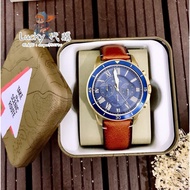 FOSSIL watch belt three-eye gold business casual chronograph quartz watch FS5268 men's watch