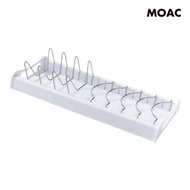 [ Plate Cradle Organizer Drying Drainer Stainless Steel Kitchen Dish Storage Drainer Rack for Kitchen Cupboard Home Cabinet