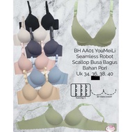 3PCS BH SEAMLESS ROBOT AA01 PREMIUM FOAM PORE MATERIAL UK 34-40 HOOKS 3 BRA SEAMLESS PUSH UP NON WIR