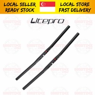 Litepro Carbon Fiber Handlebar Straight Bar S Bar 25.4x580m Folding Bicycle Accessories Foldable Bik