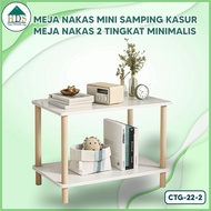 Nightstand Small Table Bedside Table 2-Tier Display Table