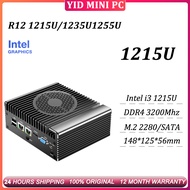 MINI PC R12 Intel i3 1215U/i5-1235U/i7-1255U DDR4 3200MHz M.2 2280/SATA HDMI VGA 2*COM RS232