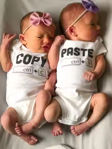Copy Paste Twins Twins Announcement Gifts for Twins Baby Shower Gift for Boys Girls Identical Twins 