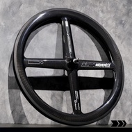 Ardently Fourspoke 4 Spoke Front Rear Wheel Wheels Rim Rims 700c Sepeda Fixie Fixed Gear Track Road 