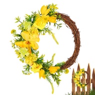 Spring Wreath Hopeful Spring Garland with Rose Blossom Wall Art Supplies for Front Door Entrance Fireplaces Windows Walls Farmhouse everybody