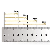 18K Gold Necklace Extension Chain Extension Bracelet Chopin Chain Cross Chain Flash O Chain Tail Ros