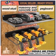 2 Layer Organizer Drill Holder Display Rack Wall Mounted Power Hand Tool Storage 1 Shelf Tier Large