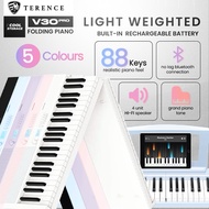 【Upgraded Version】Terence V30 Pro 88 Keys Foldable Piano Electonic Keyboard