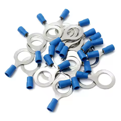 16-14AWG 1.5-2.5mm Insulated Ring Terminal Connector Red M3/M4/M5/M6/M8/M10/M13 PVC Wire Cable Elect