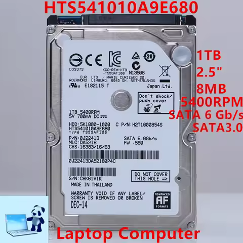 New Original HDD For Hgst 1TB SATA 2.5" 8MB 5400RPM For Internal Hard Disk For Notebook Computer HDD