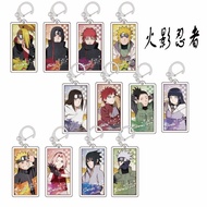 Naruto Anime Merchandise Naruto Sasuke Sakura Kakashi Gaara Double-Sided Acrylic Keychain Pendant