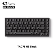 Akko TAC75 HE Black Wired Magnetic Switches Keyboard With SOCD, Rapid Trigger, ARGB, South-facing LE