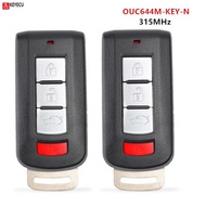 Keyecu 2pcs/lot 3 button Remote Key Fob 315MHz for Mitsubishi Lancer Outlander 2008 2009 2010 2011 2012 2013-2016 OUC644