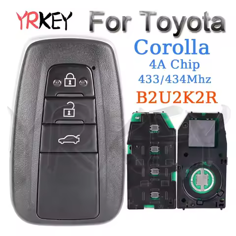 Smart Car Key for Toyota Cross Corolla 2018+ B2U2K2R 4A Chip 433/434MHz 8990H-02050 HITAG AES NCF29A