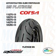 【Hot Sale】110 70 13 120 70 13 130 70 13 140 70 13 150 60 13 Tubeless Tire Platinum M5 by CORSA Indon