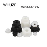 WHUZF Free Shipping Nylon Flange Nuts 10/50pcs Nylon Hexagon Flange Nut M3 M4 M5 M6 M8 M10 M12 Nylon