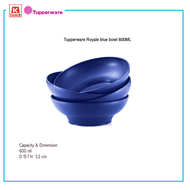 ภาชนะบรรจุอาหาร Tupperware Royale blue bowl (1ใบ) 600ml