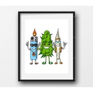 Nordic Plant Poster Weed Bud Joint Canvas Poster Wall Art Canvas Painting Abstract Art Poster Print 