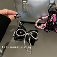Ins Style Bow Hanging Chain Sweet Cool Girl Bag Pendant Niche Design Bag Hanging Versatile Accessori