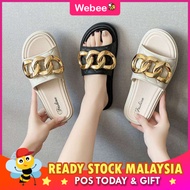 READY STOCK🔥WEBEE Pixo Thick Women's Sandal Kasut Wanita Casual Wedges Flip Flops