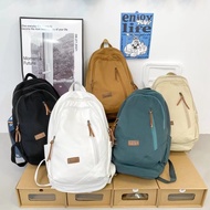 Large Capacity Couple backpack Solid Color Bagpack Korean New Student Schoolbag for Both Men and Wom