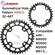 KEOS 96BCD Round 32T 34T 36T 38T 40T 42T 44T MTB Bike Crankset Narrow Wide Positive And Negative Cha