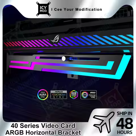 GPU Bracket 5V3Pin VGA Holder A-RGB Horizontal Circuit Style 40 Series Video Card Support AuraSync P