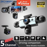 WIFI 1080p Dashcam 5-channel 360° Dvr with Rear View Camera 24h Parking Monitor for Car
