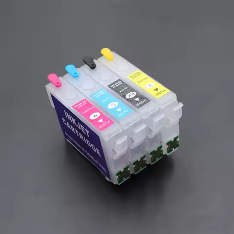 4pcs Refill Ink Cartridge with Chip for Epson XP-101 XP-201 XP-204 XP-401 XP-411 XP-211 XP-214 WF-25
