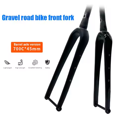 Ultra-light T800 Carbon Fiber Gravel Bike Fork Matte Finish 700C Open 100mm Bicycle Fork Tube Steere