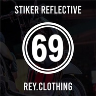 CUTTING STICKER NUMBER 69 WHITE